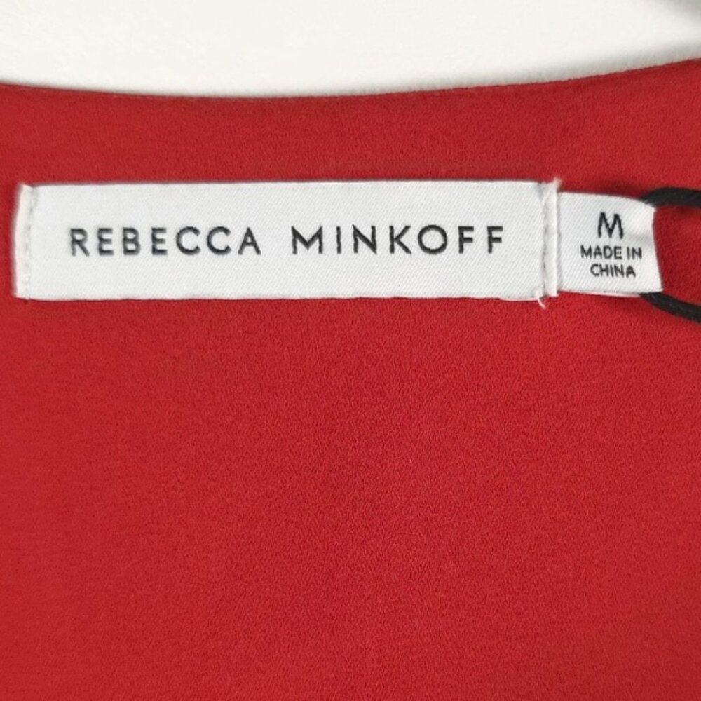 NWT REBECCA MINKOFF Mary Wrap Up Tie‎ Floral Flowy Midi Dress MEDIUM - Picture 6 of 14